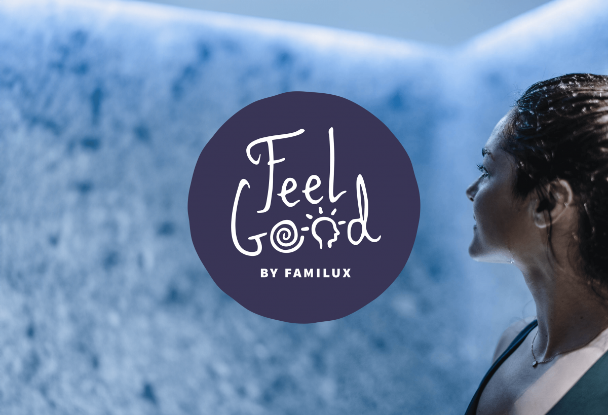 Rundes, dunkelblaues Logo mit 