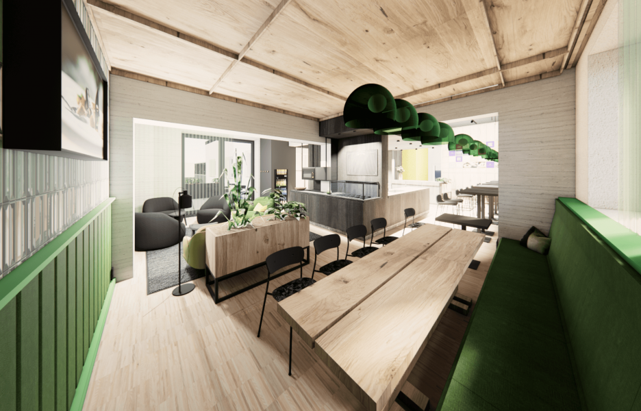 Rendering Mitarbeiterraum Rendering Mitarbeiterraum